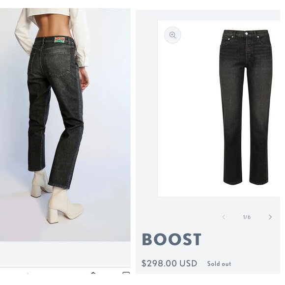 NWT $320 Daily Blue by Adriano Goldschmied High-Waisted Straight 24 BOOST - Picture 2 of 16